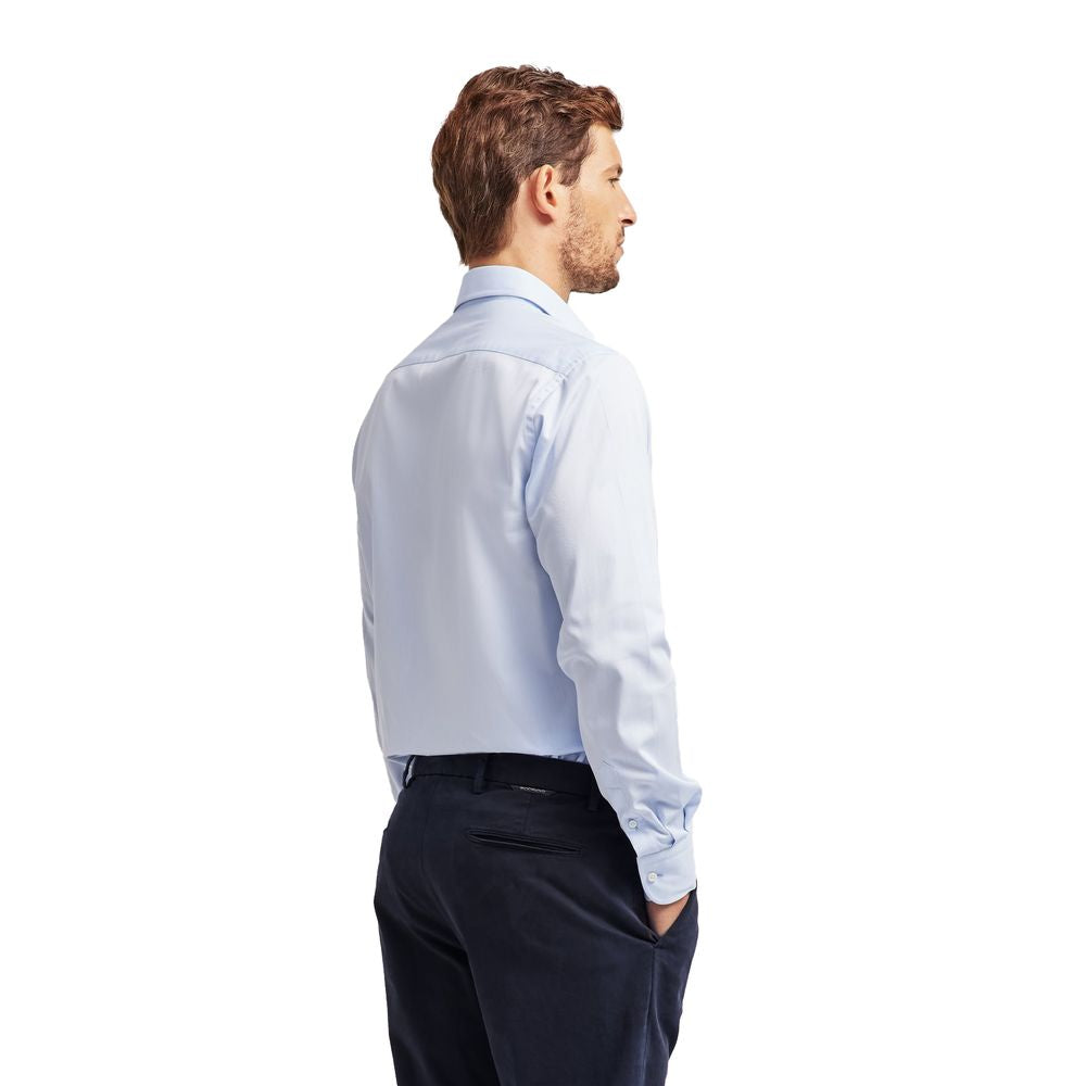 Blue Cotton Men's Shirt
