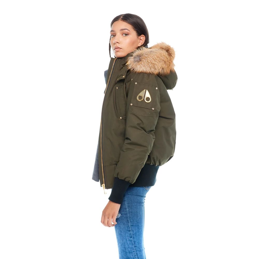 Exquisita chaqueta bomber Debbie en dorado militar
