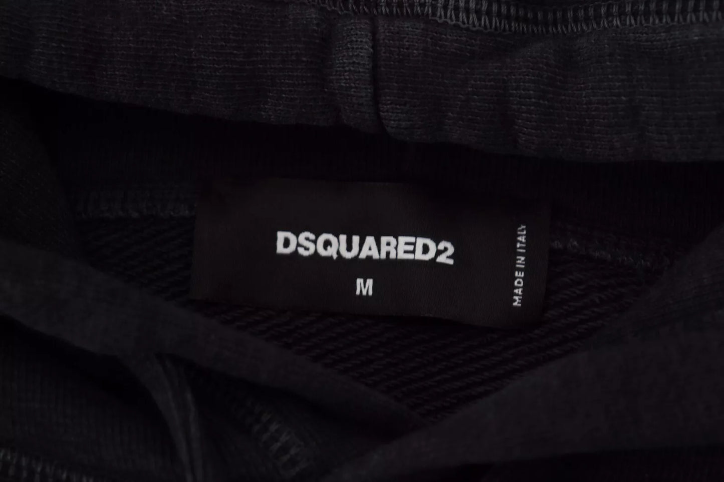 Suéter con capucha y estampado de algodón negro para hombre