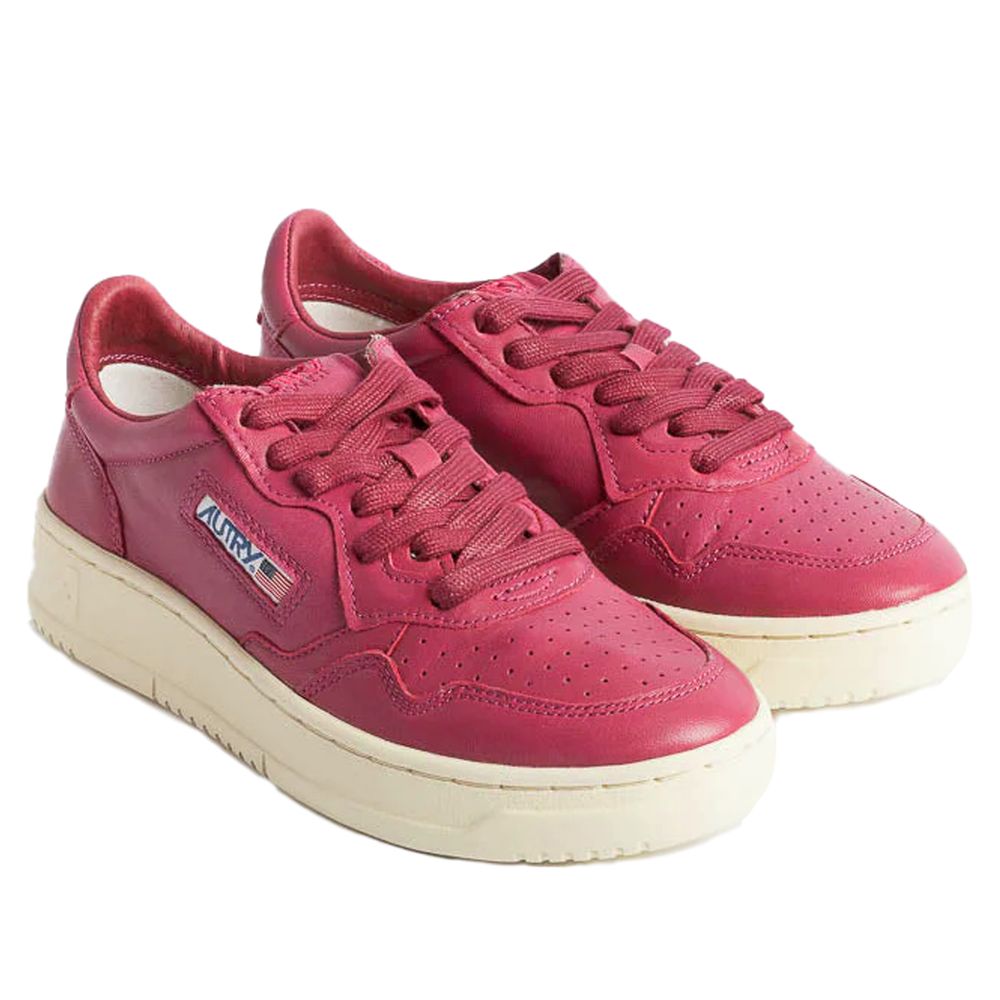 Zapatilla Di Capra De Piel Fucsia