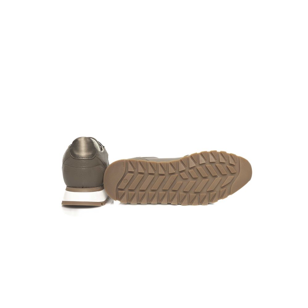 Beige Leder Damen Sneaker