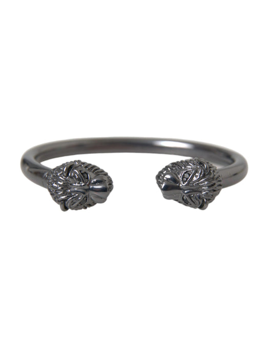 Armreif mit Löwenmotiv in schwarzem Rhodium für Damen