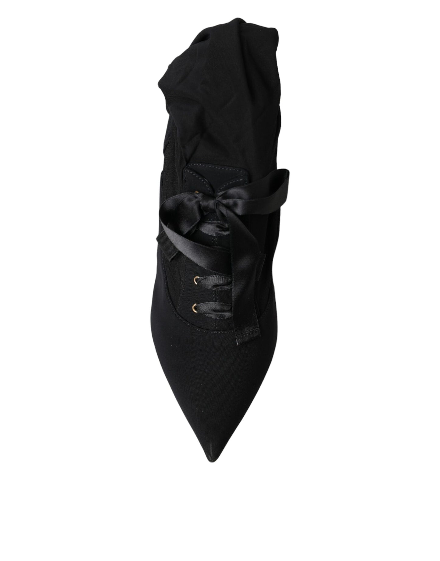 Schwarze Stilettos mit mittelhohem Absatz und Stiefeln