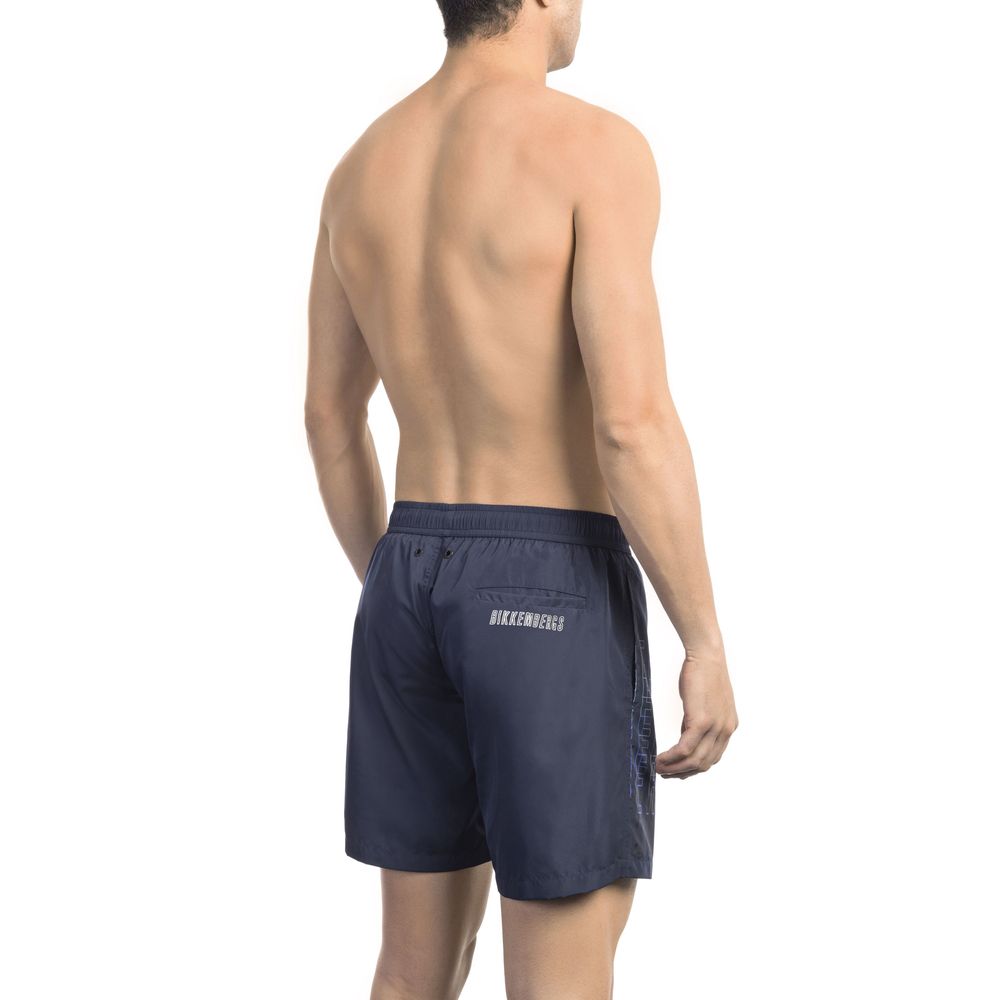 Blaue Badeshorts aus Polyester für Herren