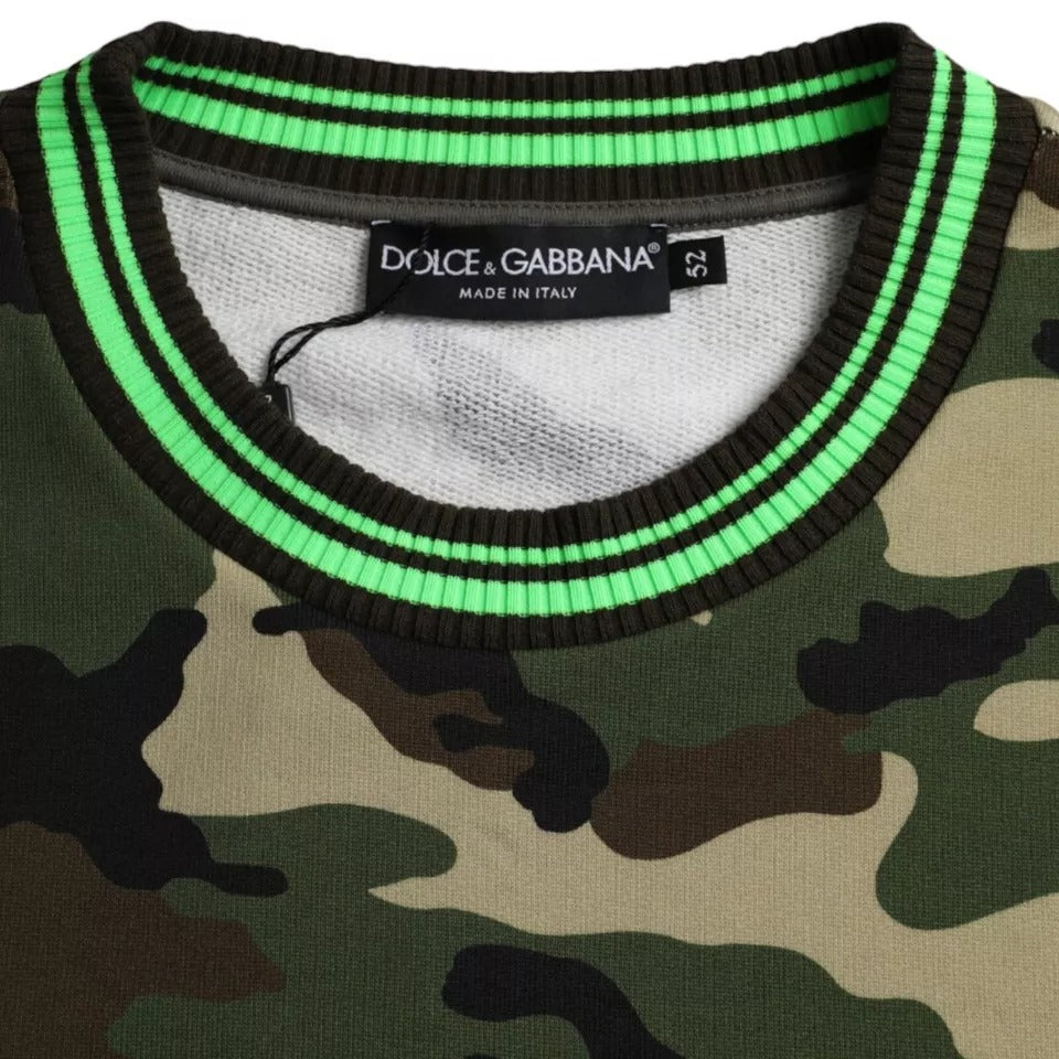 Suéter tipo sudadera con estampado de camuflaje multicolor
