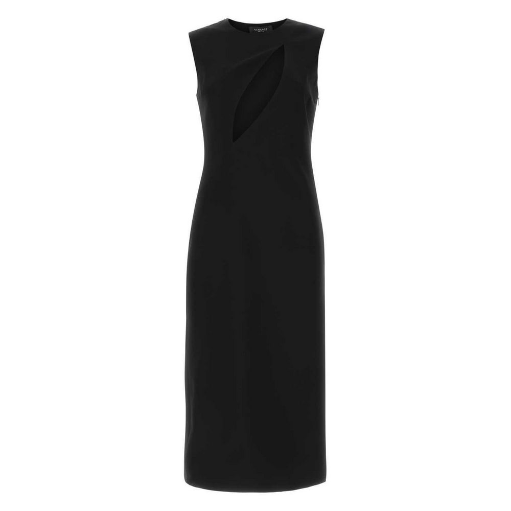 Schwarzes Acetatkleid