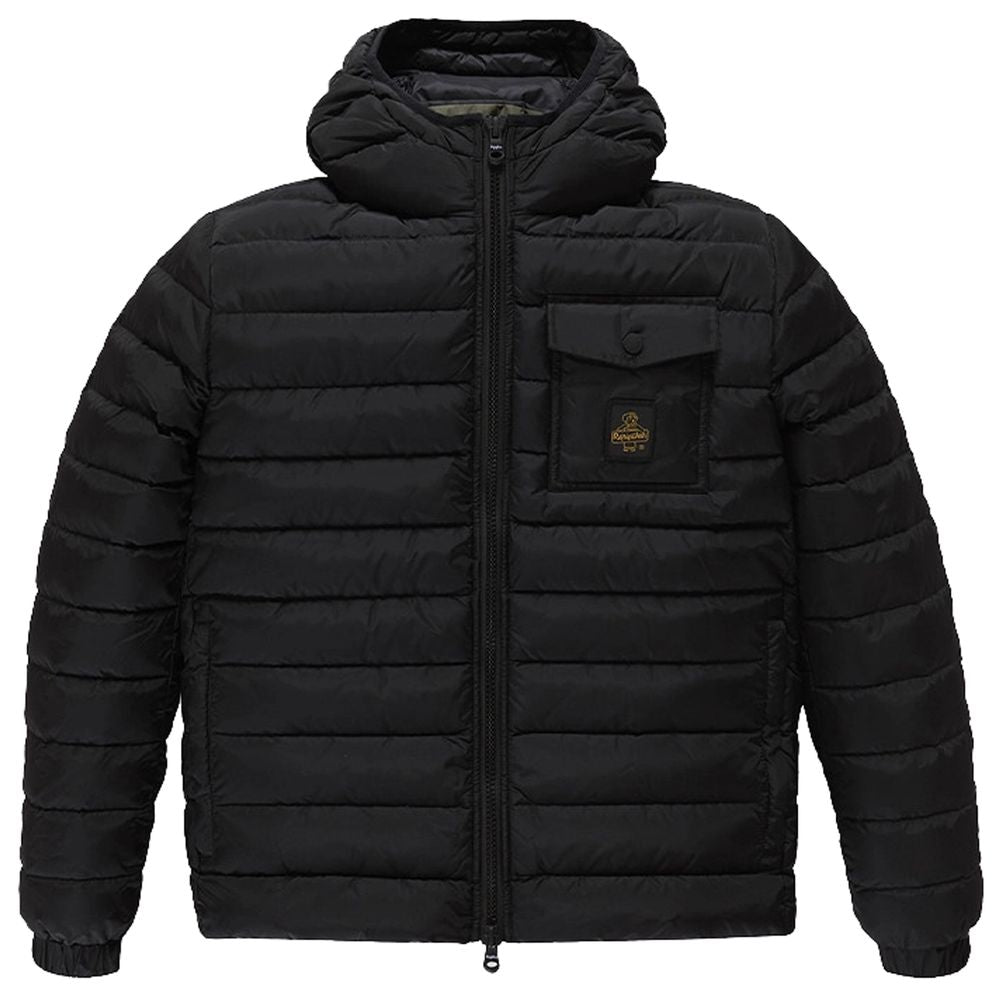 Chaqueta de nailon negra