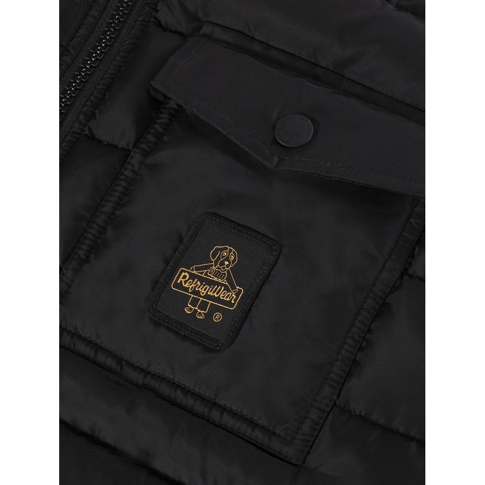Chaqueta de nailon negra
