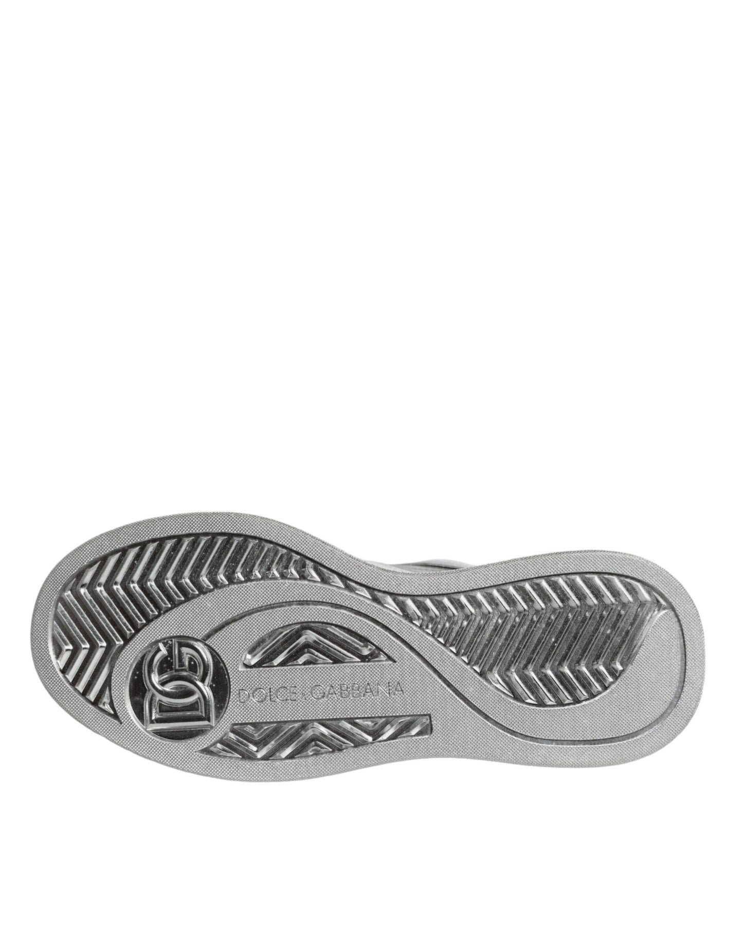 Zapatillas deportivas bajas de piel plateadas y blancas