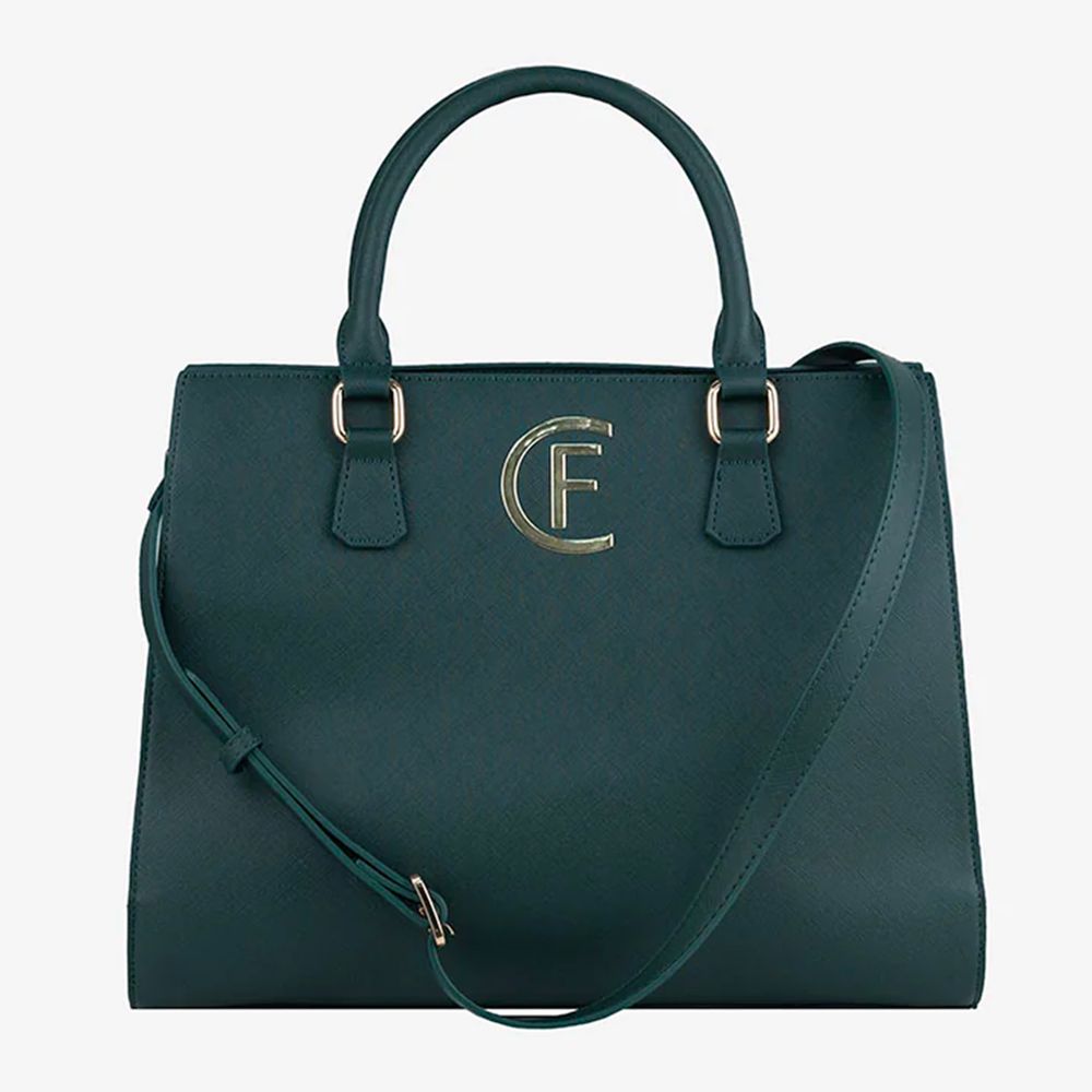 Bolso bandolera de piel sintética verde