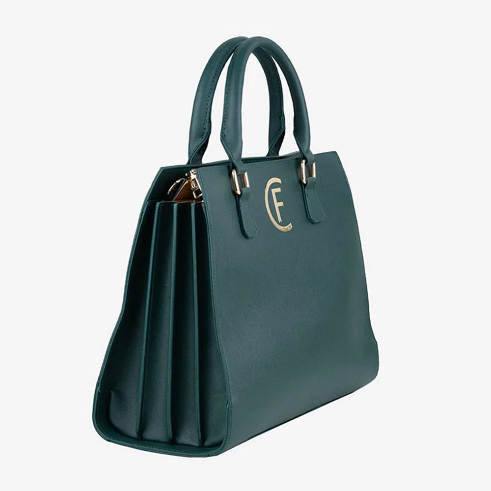 Bolso bandolera de piel sintética verde