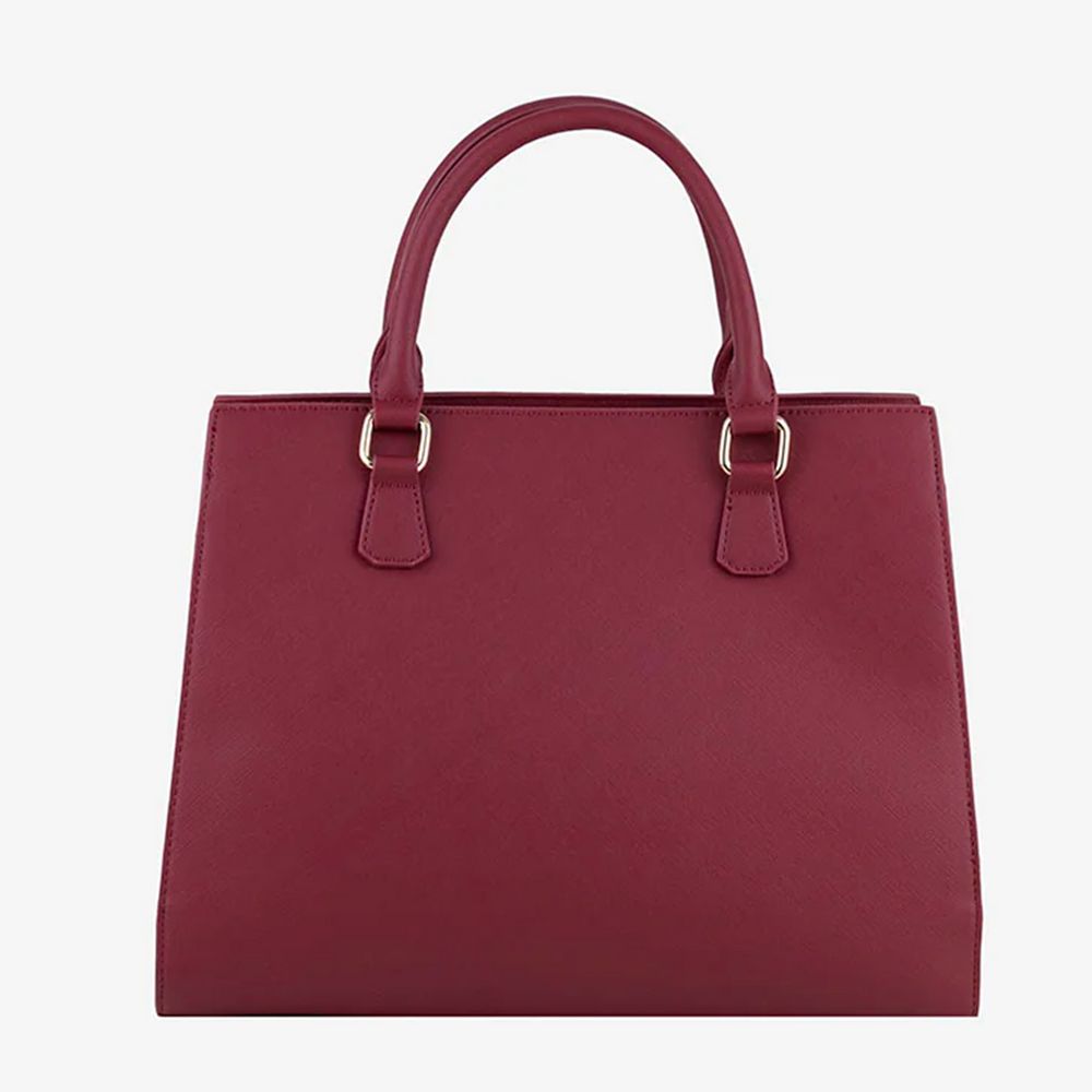 Bolso bandolera de piel sintética de color rojo