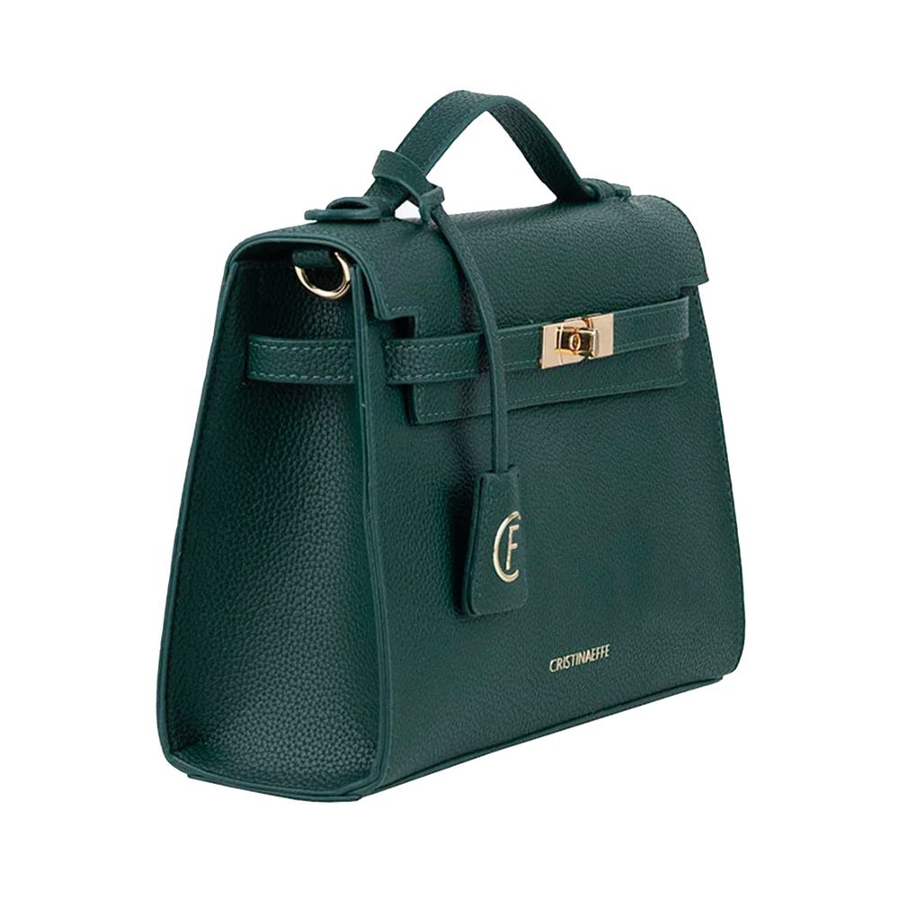Bolso bandolera de piel sintética verde