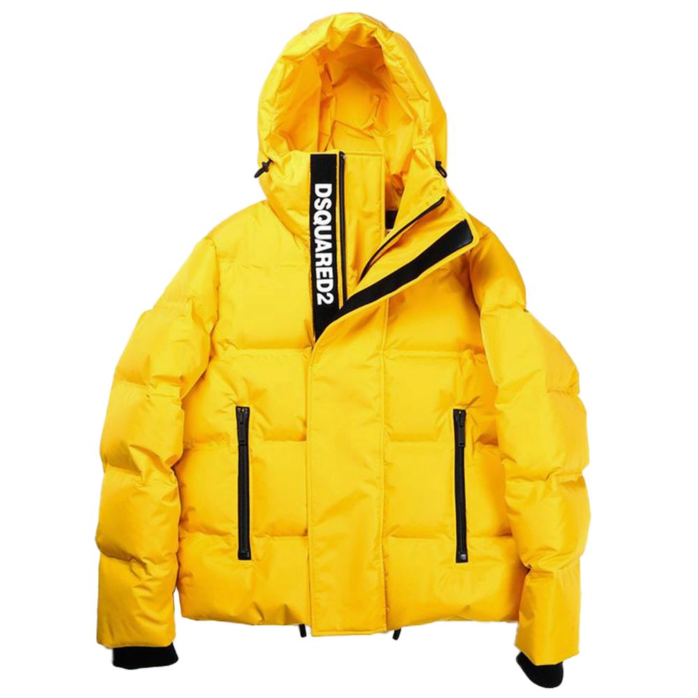 Chaqueta de nailon amarilla