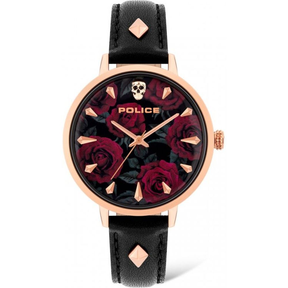 Black Leather Dress Watch