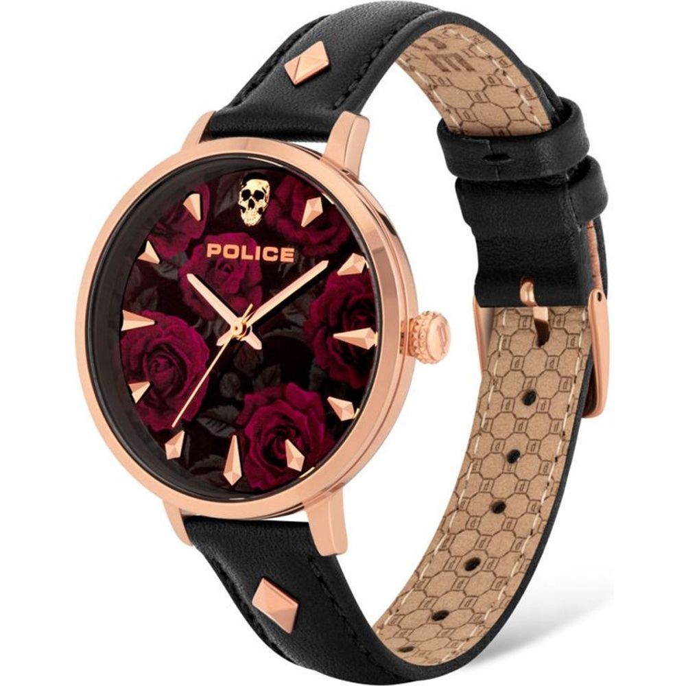 Black Leather Dress Watch