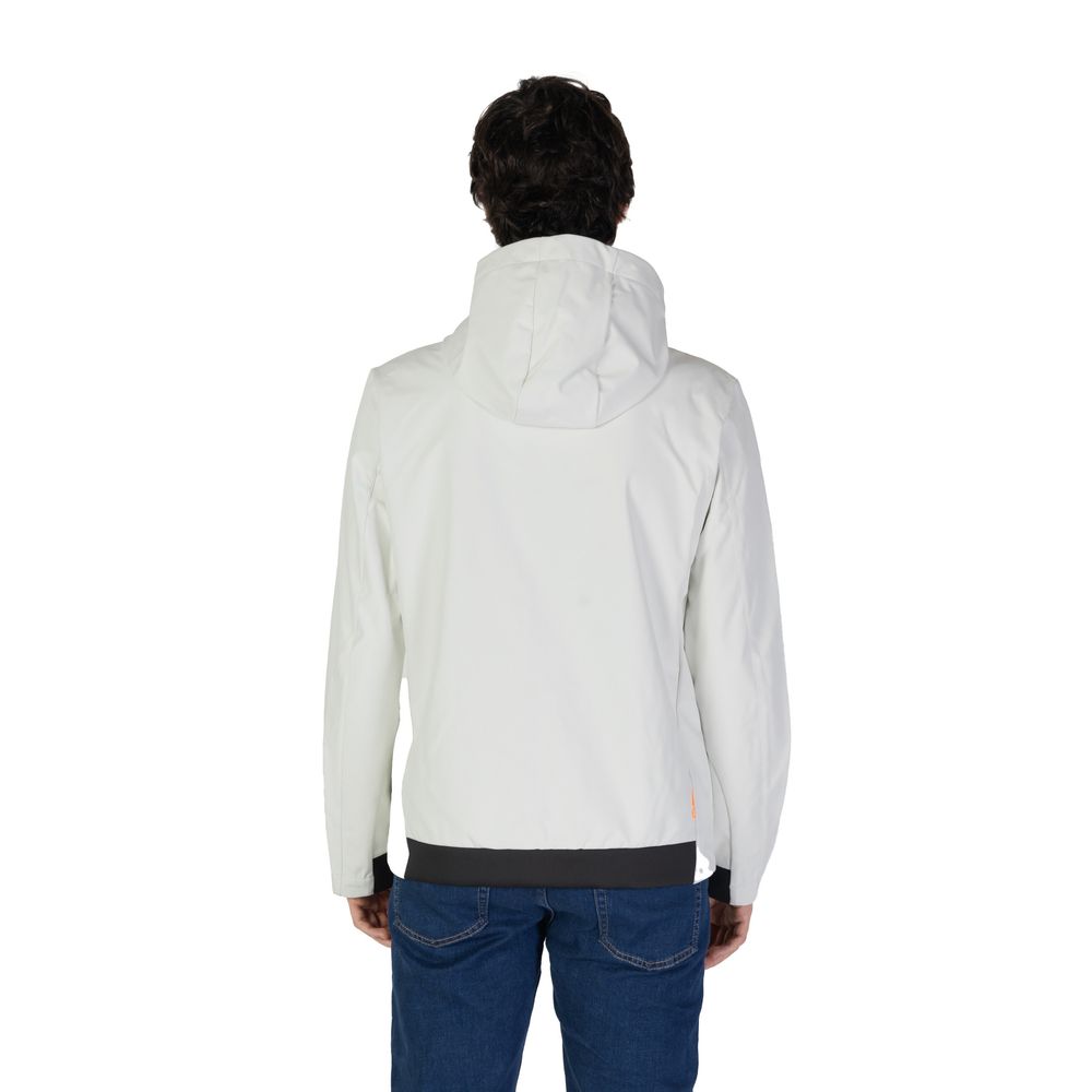Chaqueta de poliéster color crema