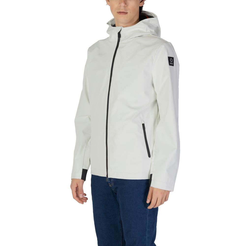 Chaqueta de poliéster color crema