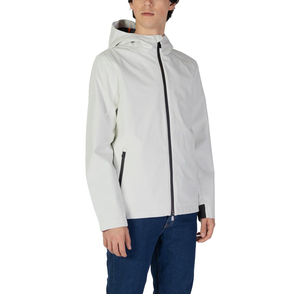 Chaqueta de poliéster color crema