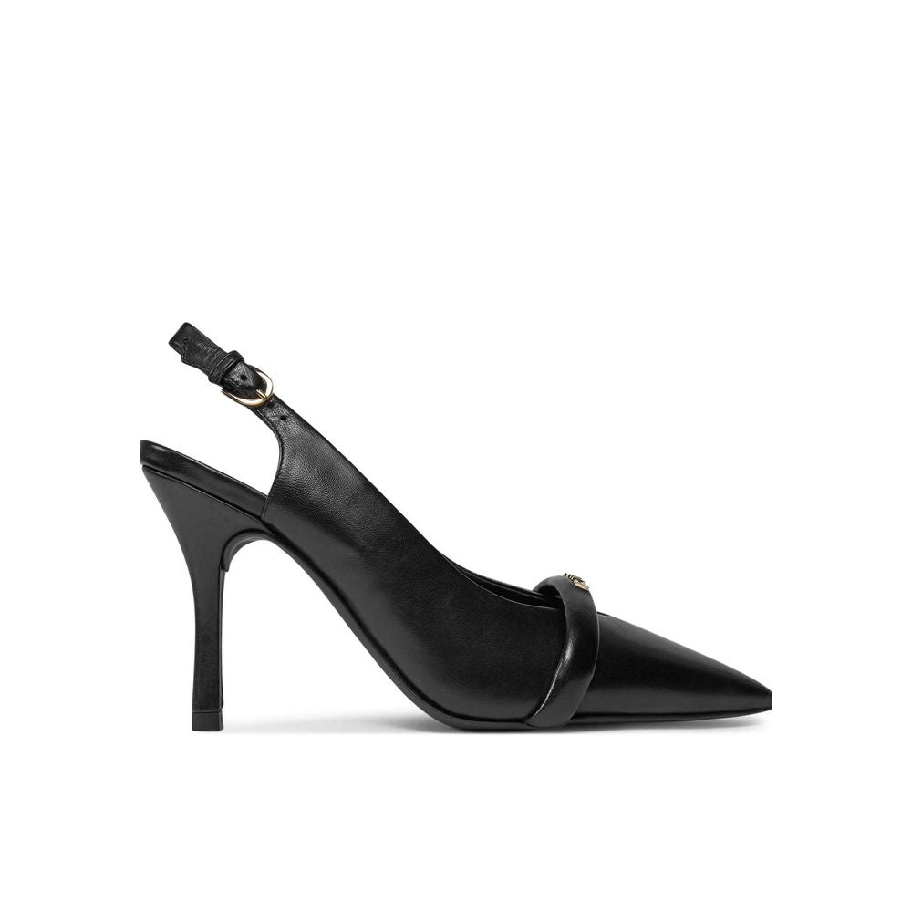 Schwarze Lederpumps
