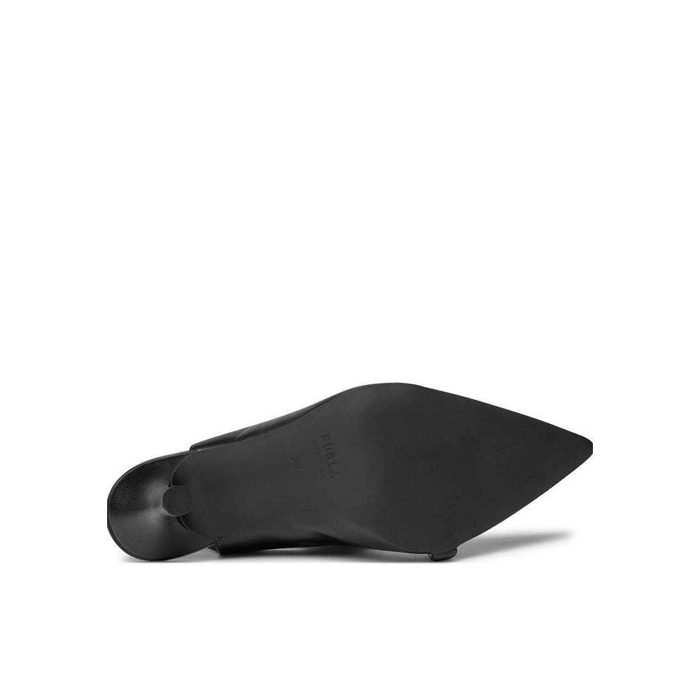 Schwarze Lederpumps