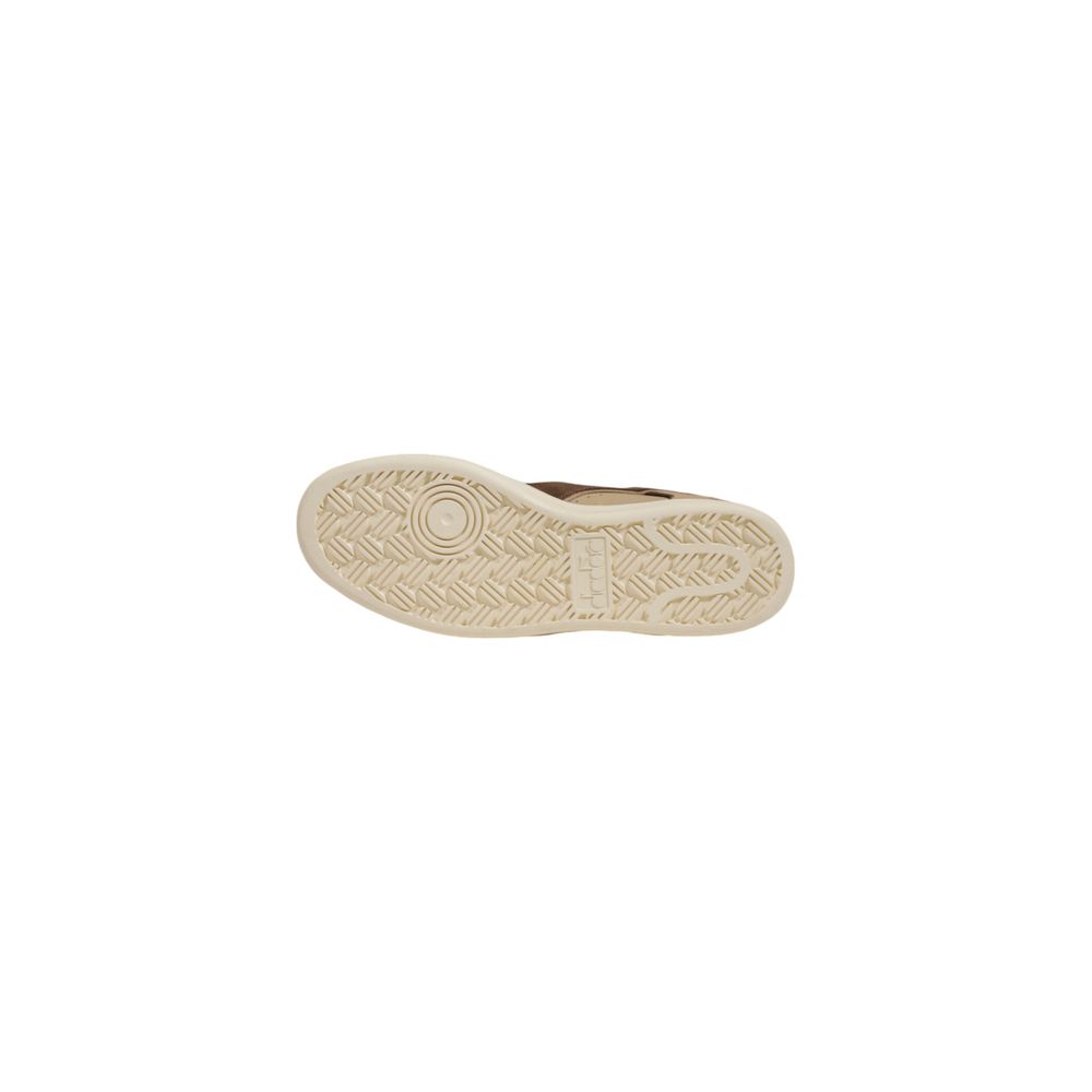 Beige Leather Low Top Sneakers
