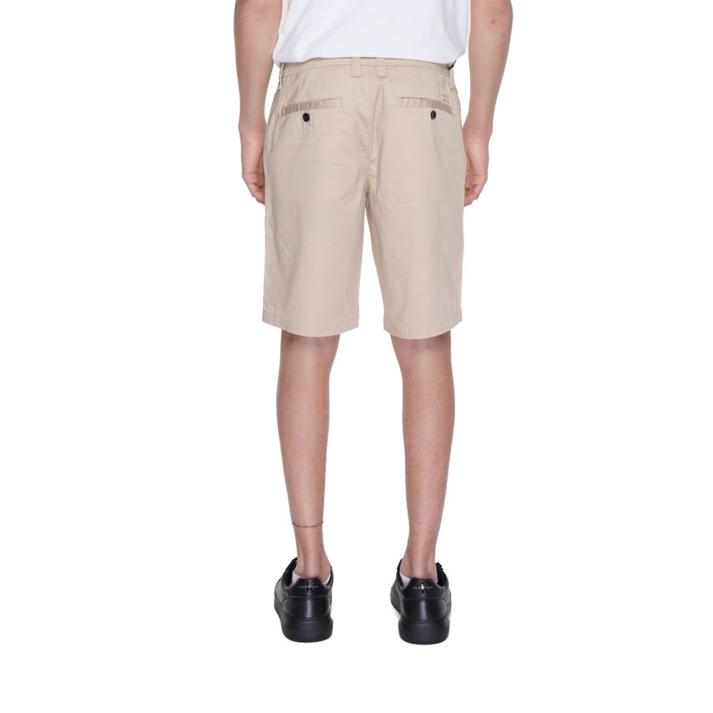 Beige Baumwollshorts