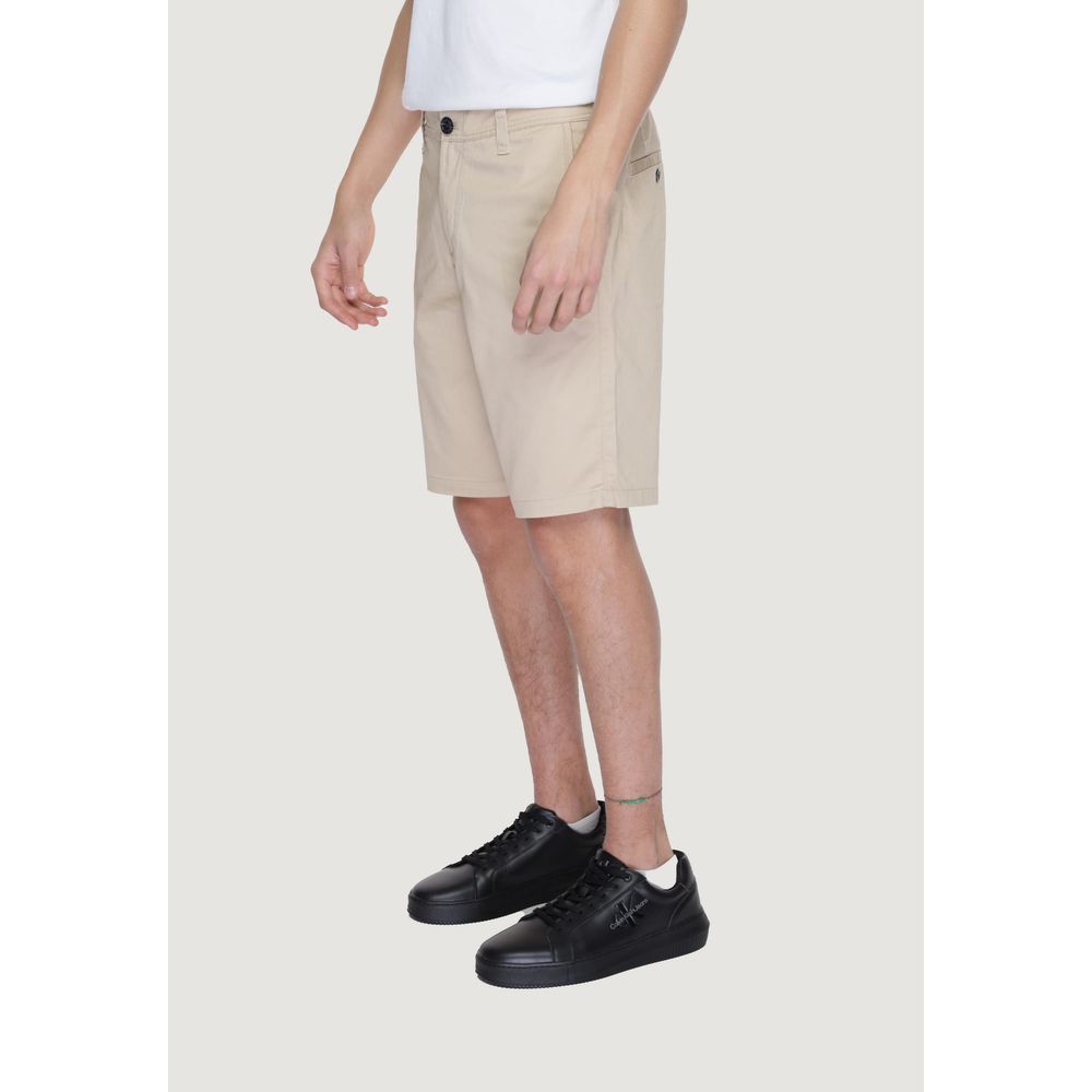 Beige Baumwollshorts
