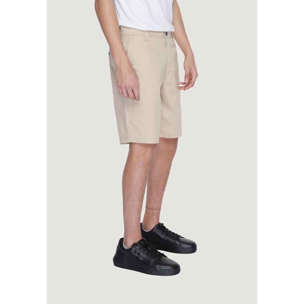 Beige Baumwollshorts