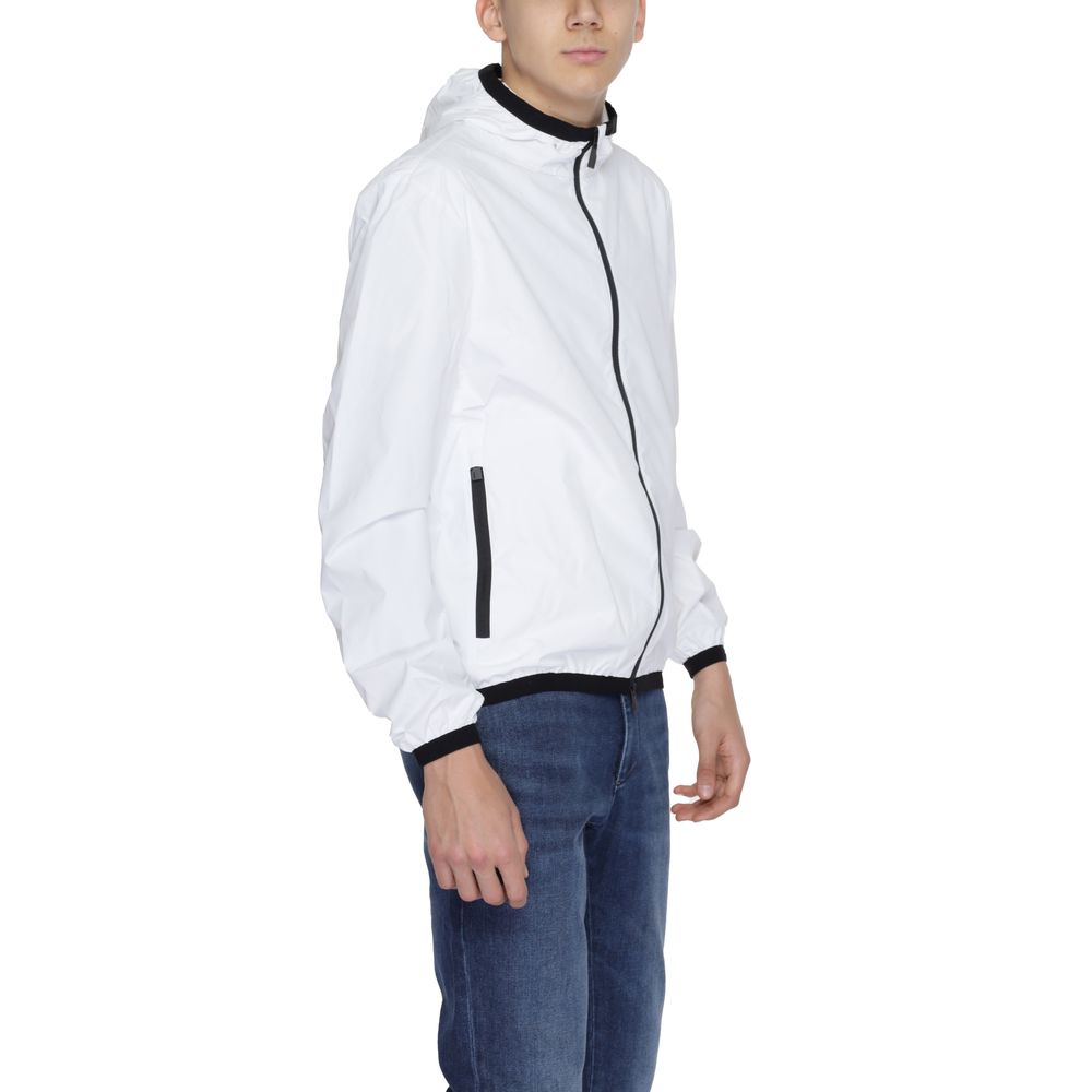Chaqueta de poliéster blanca