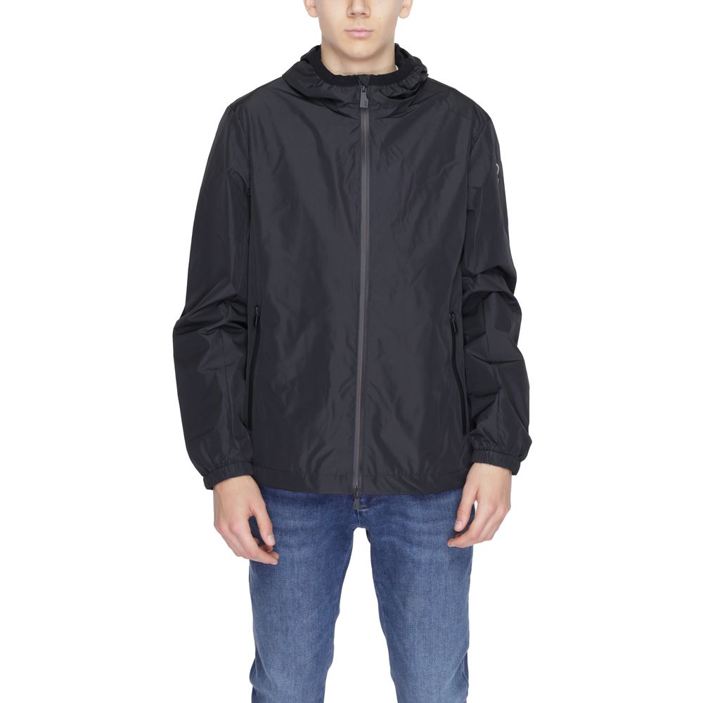 Chaqueta de poliéster negra