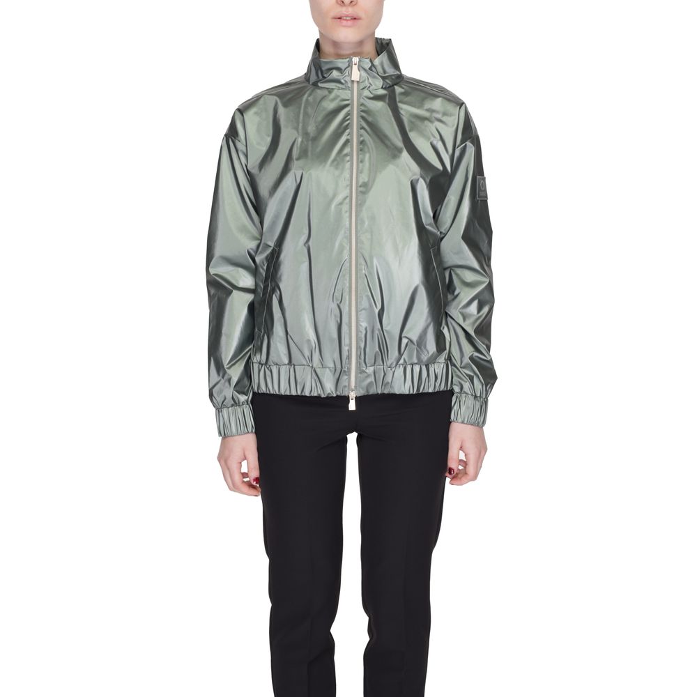 Chaquetas y abrigos de poliéster verde