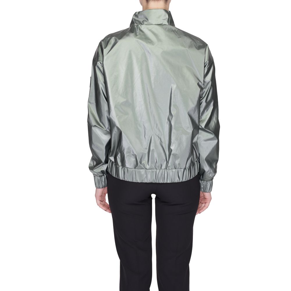 Chaquetas y abrigos de poliéster verde