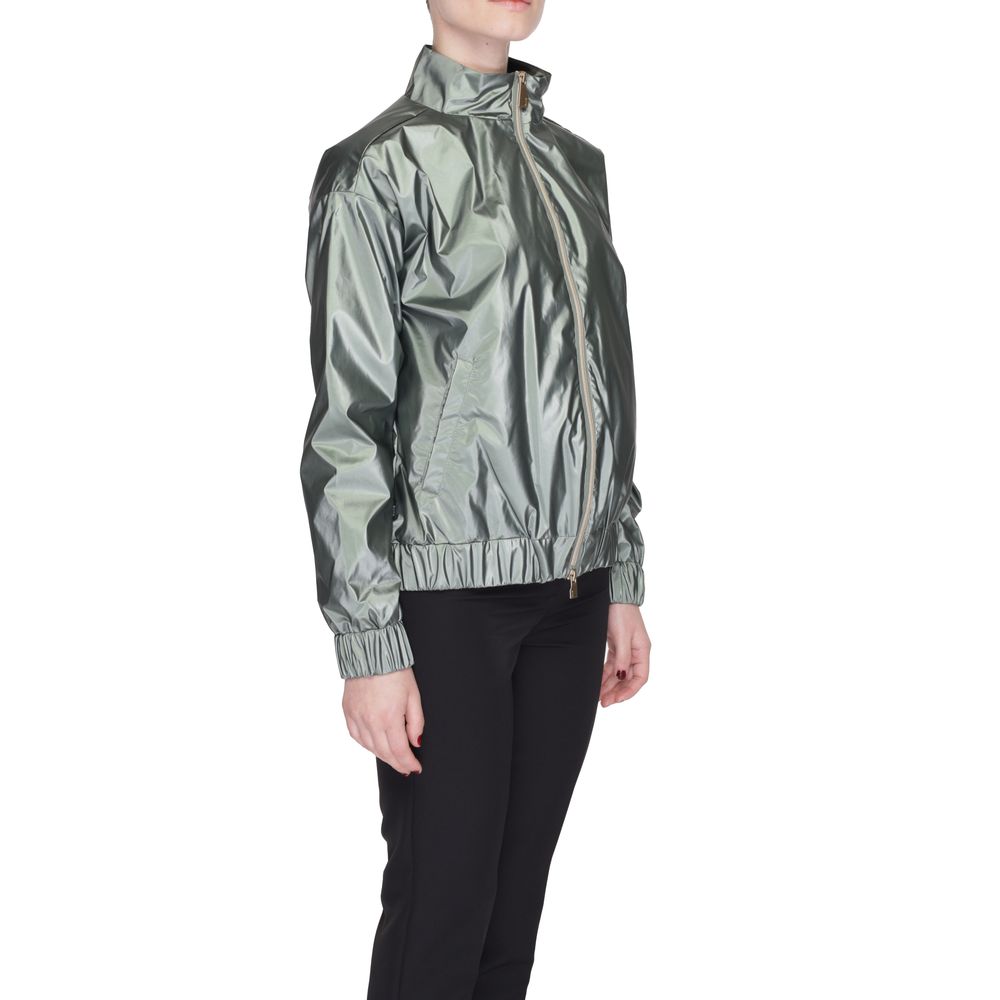 Chaquetas y abrigos de poliéster verde
