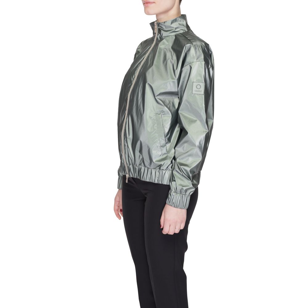 Chaquetas y abrigos de poliéster verde