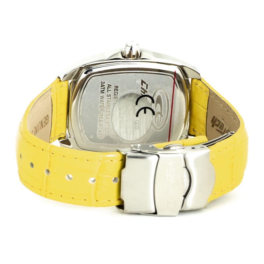 Yellow Leather Dress Watch