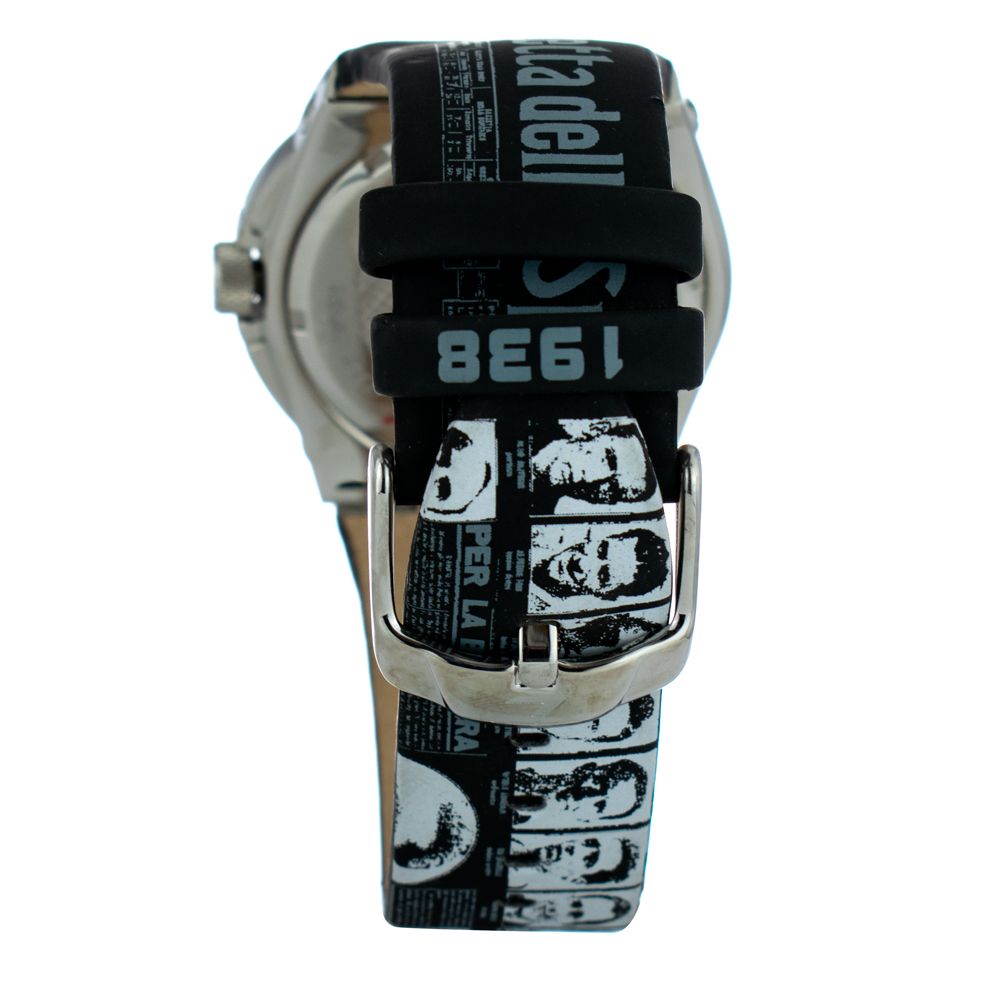 Black Leather Sport Watch