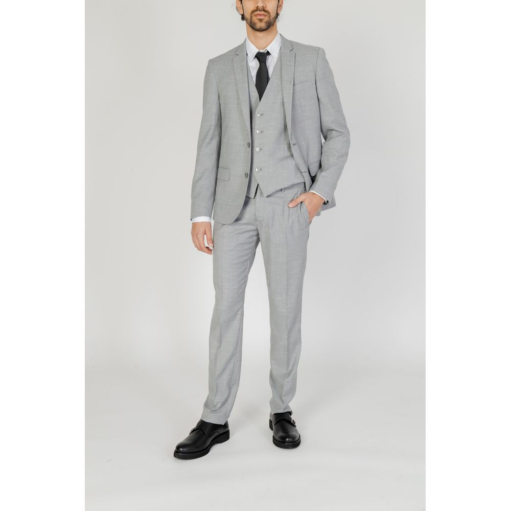 Gray Polyester Pant