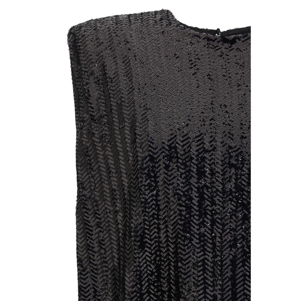 Black Polyester Cocktail Dress