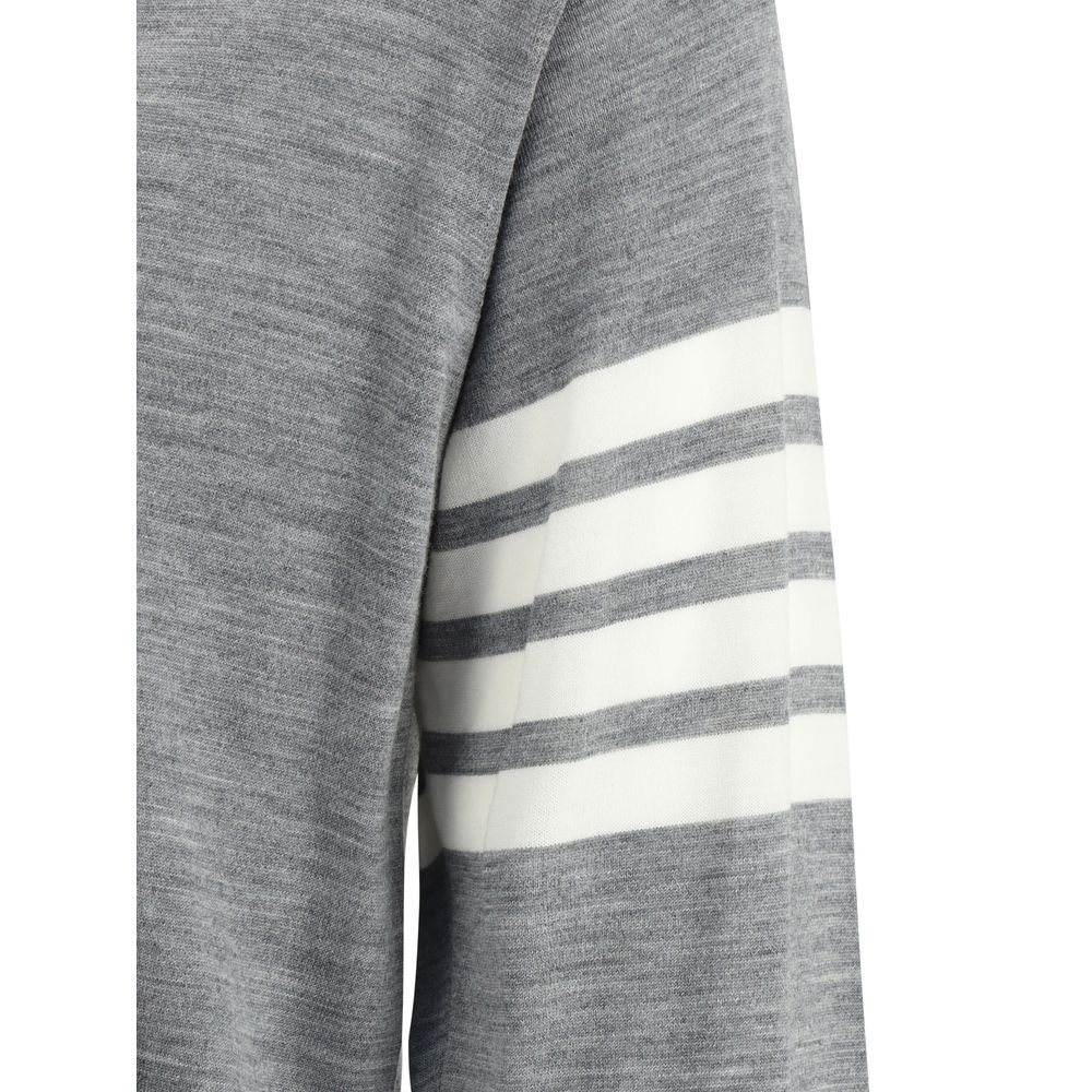 Gray Fleece Wool Cardigan