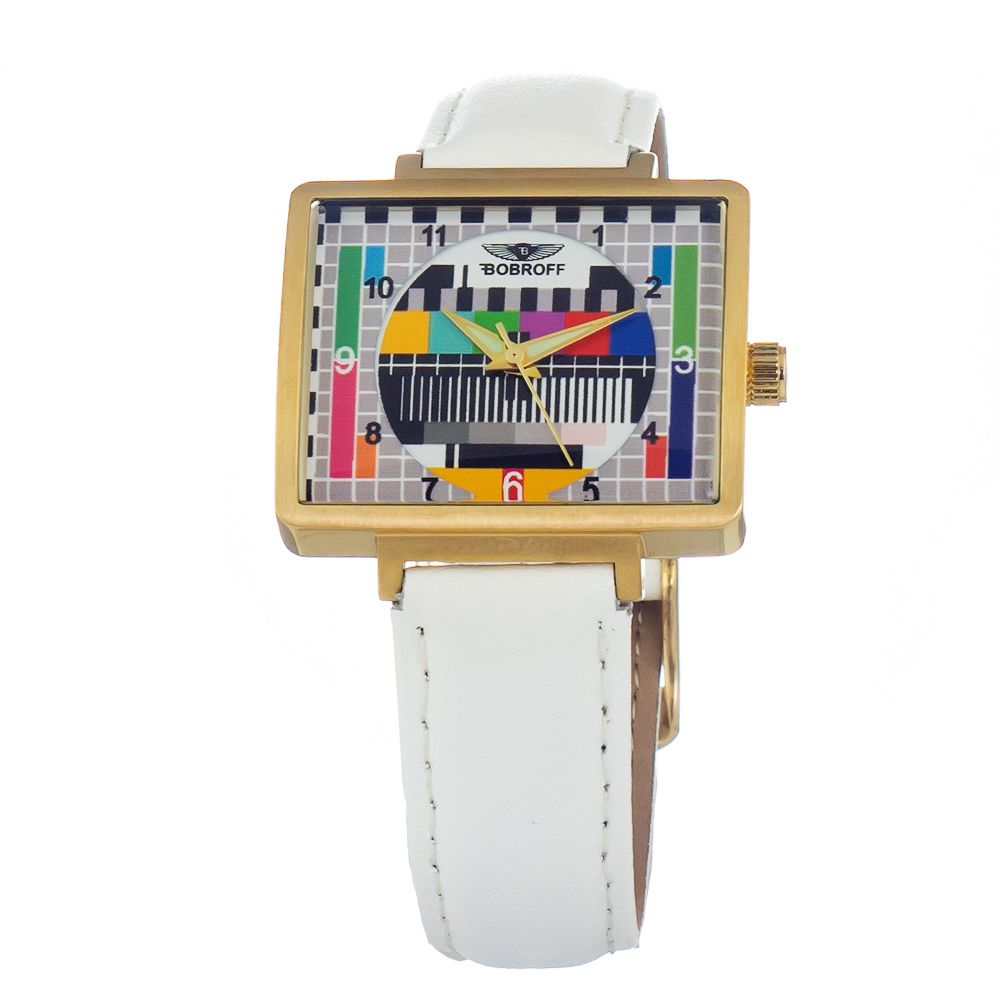 White Leather Dress Watch