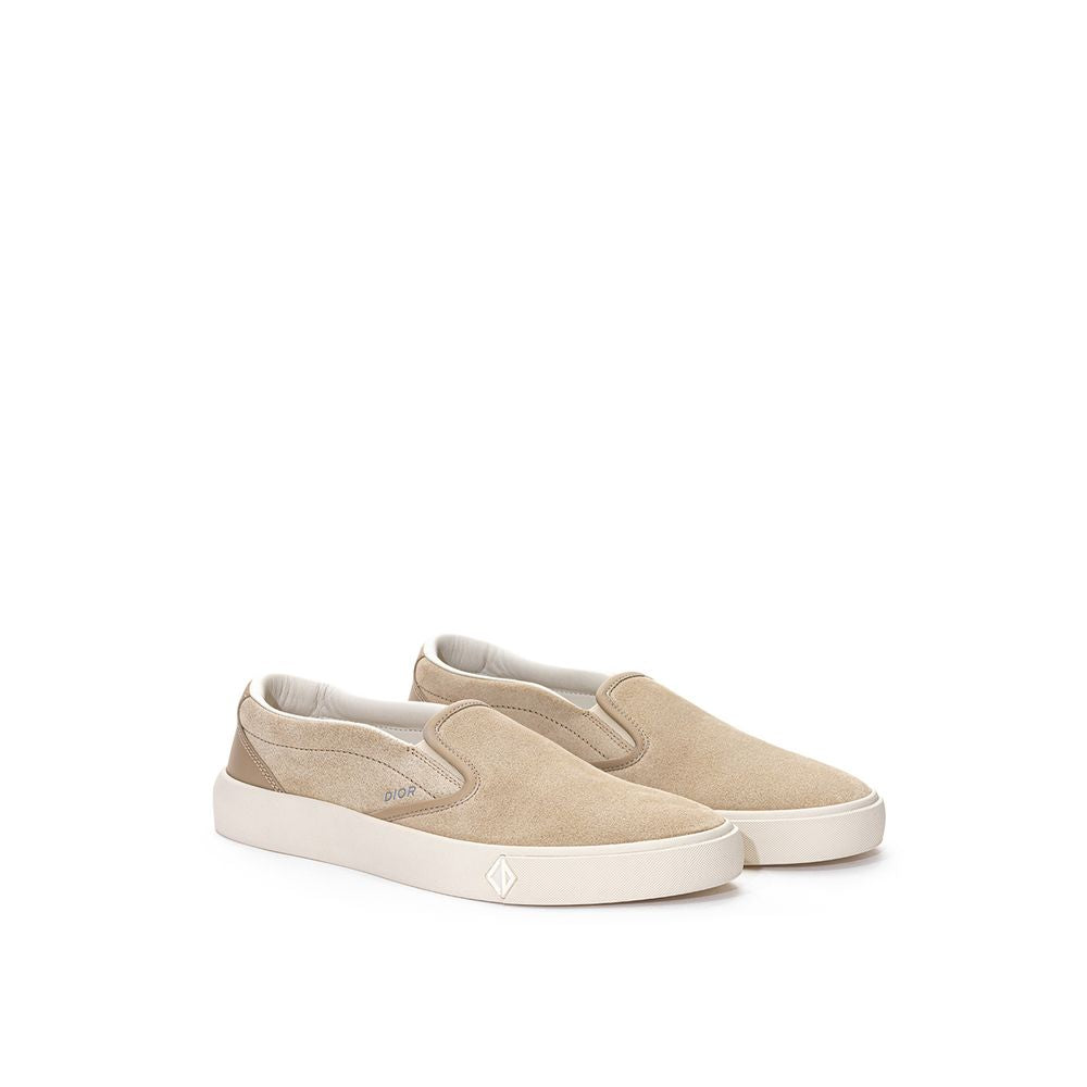 Zapatillas de piel color beige