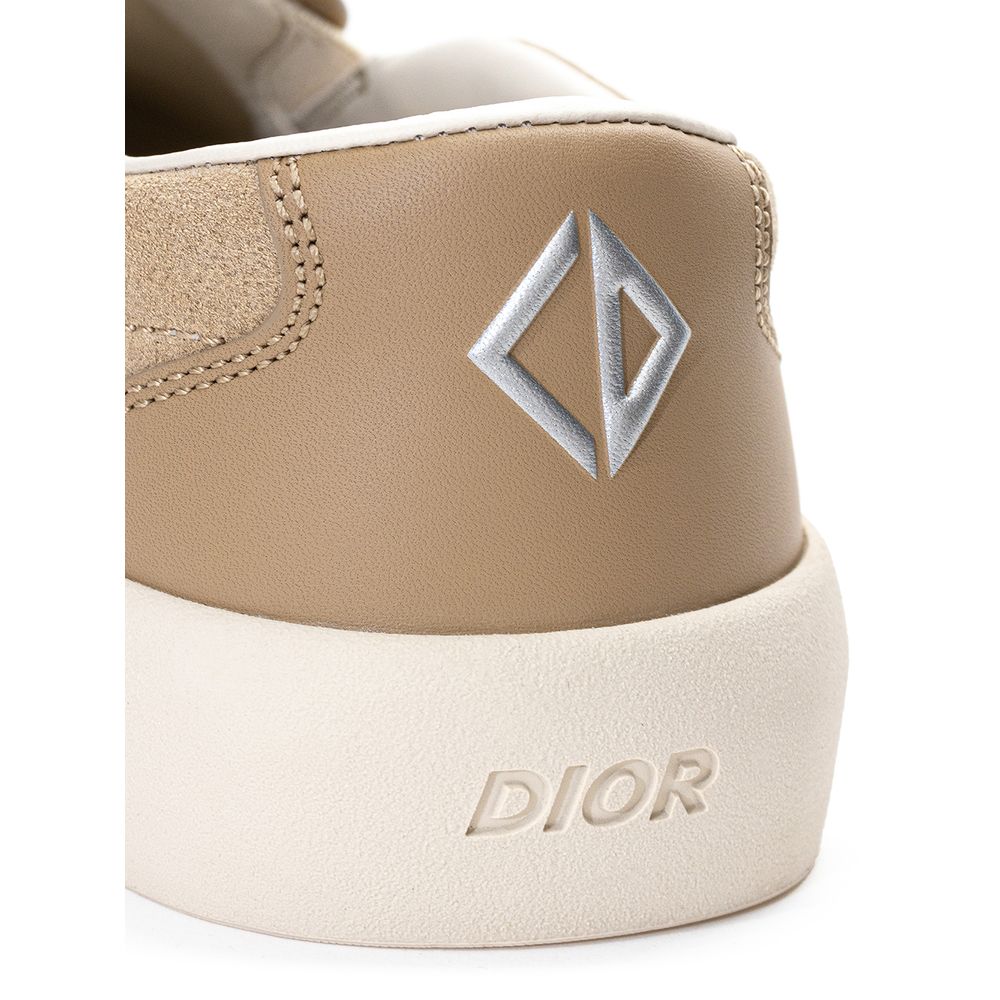 Zapatillas de piel color beige