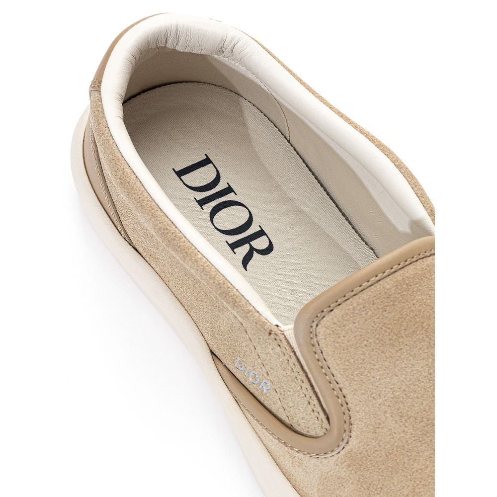 Zapatillas de piel color beige