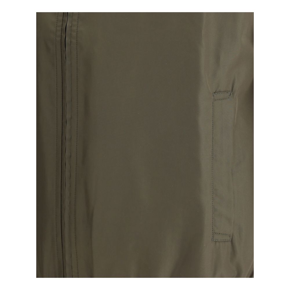 Green Polyester Sleveless Jacket