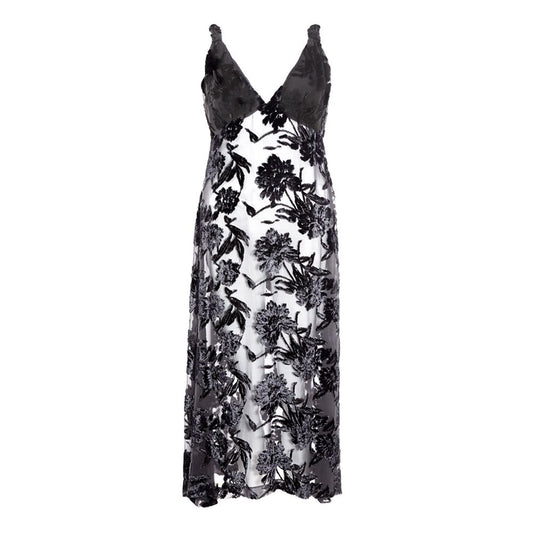 Elegante vestido de viscosa negro
