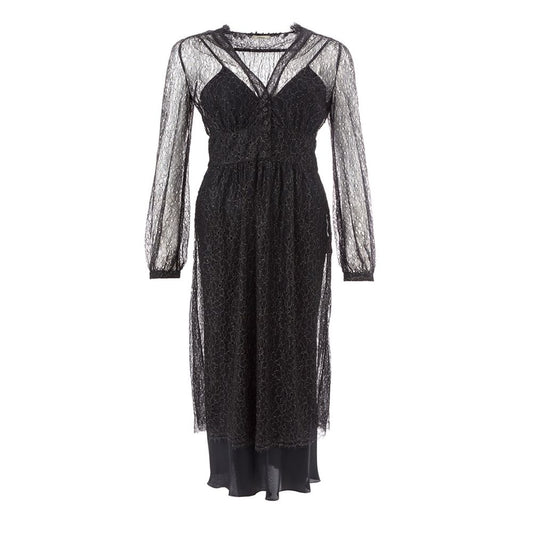 Elegante vestido de nailon negro