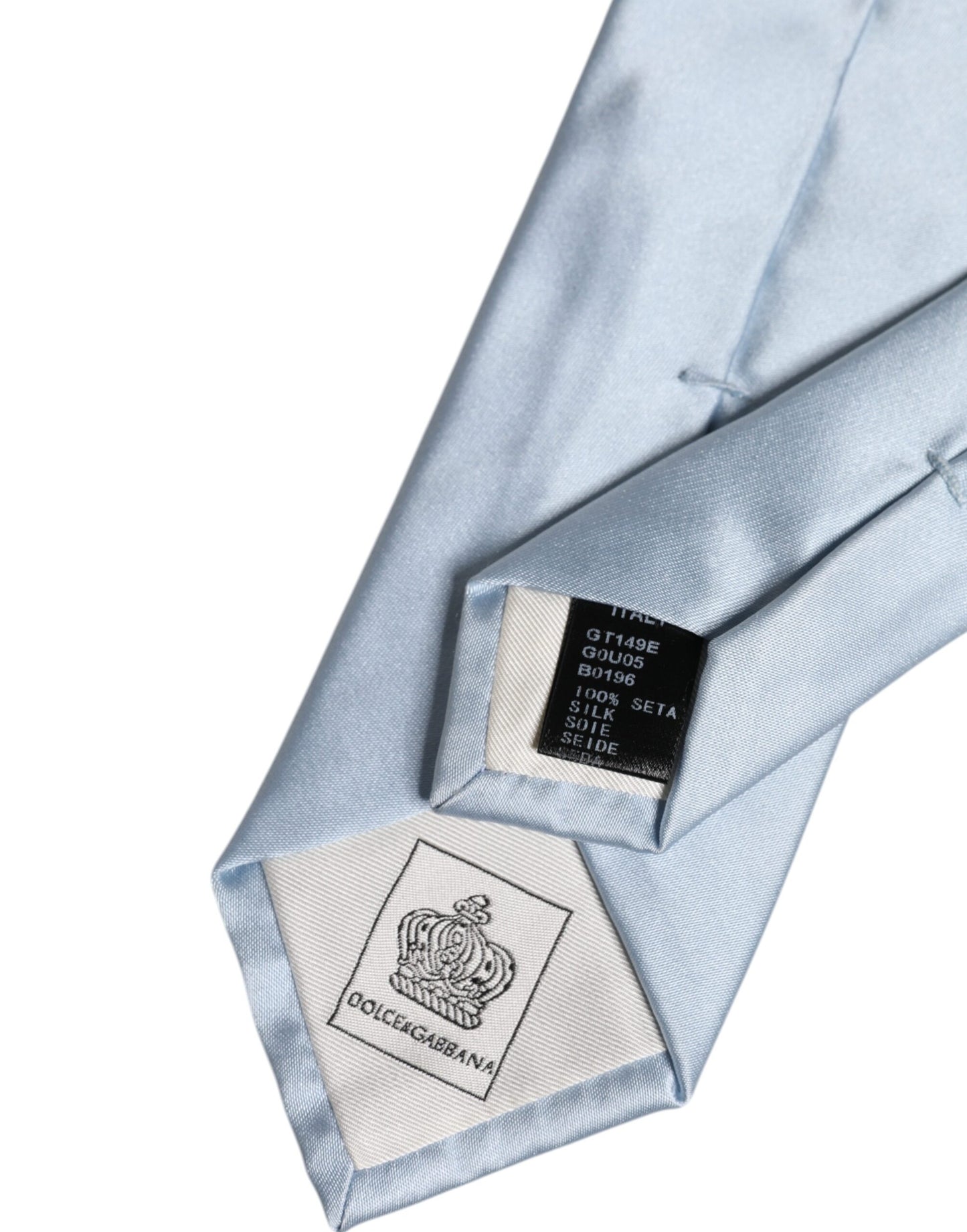 Light Blue Solid Silk Adjustable Necktie Tie