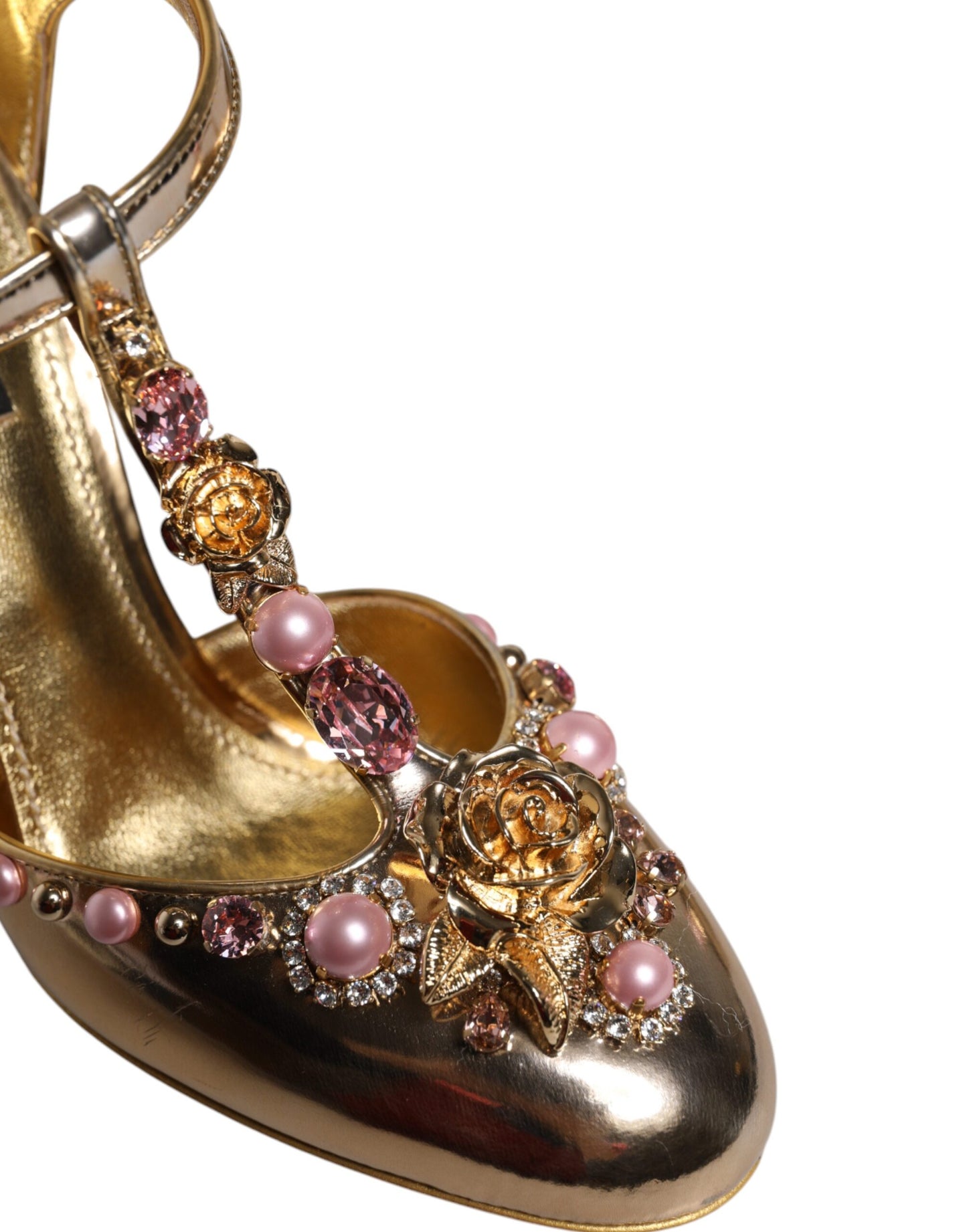 Gold Embellished Vally Heels Sandals Shoes