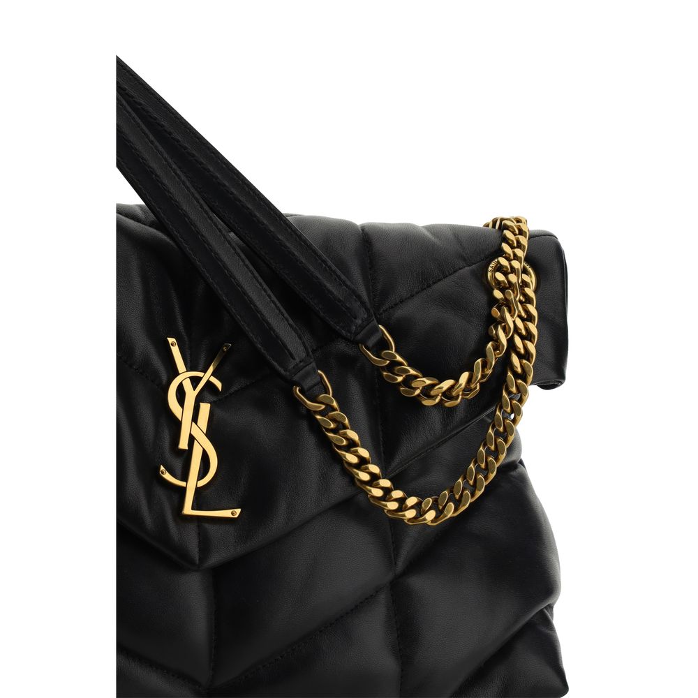 Black Lamb Leather Shoulder Bag